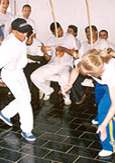 Capoeira game with Mestre Brand&atilde;ozinho, Santos, Brazil